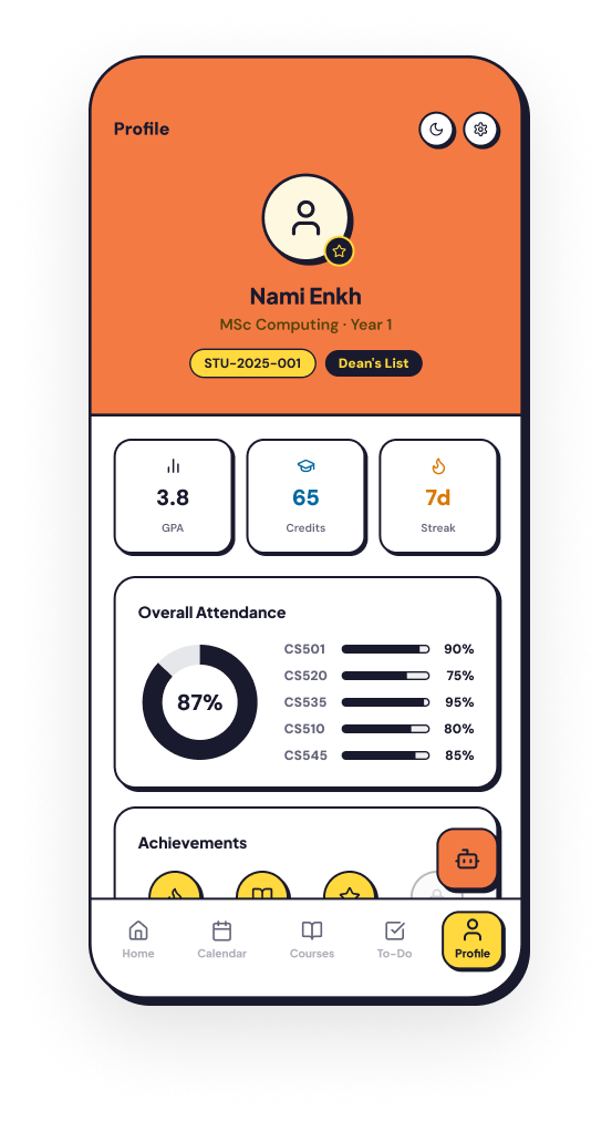 Profile — final screen