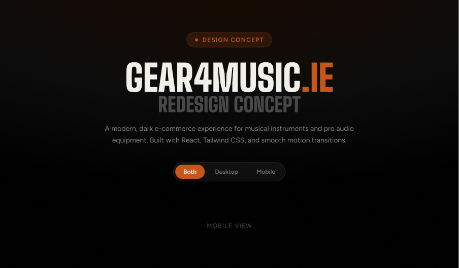 Gear4Music Redesign: Commerce redesigned